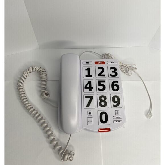 Big Number Button Telephone Adjustable Volume for Seniors Corded Landline Phone - Picture 1 of 3